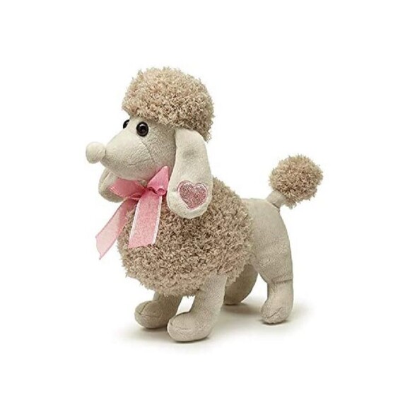 Burton & Burton Standing Gray Poodle with Pink Ribbon - Picture 1 of 8